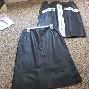 Leather skirts, mini n knee lenght